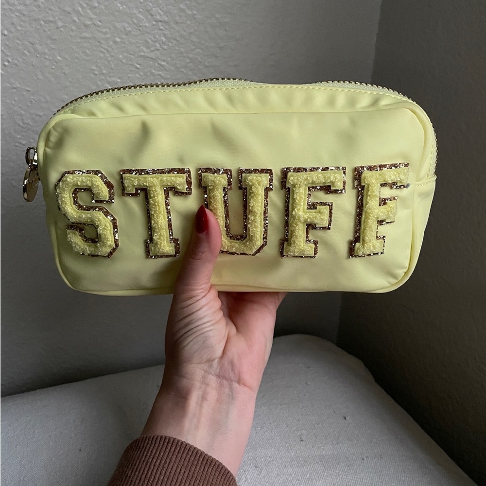 Stoney Clover Small STUFF Pouch Yellow Gold Zipper
